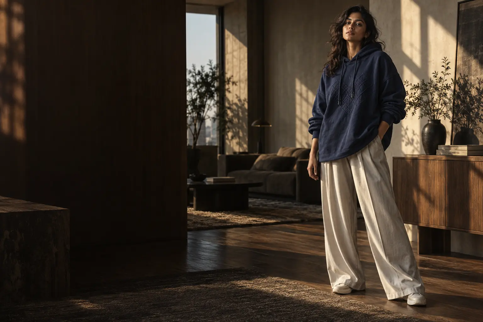 Illustrative Karikuri garment concept in afternoon light